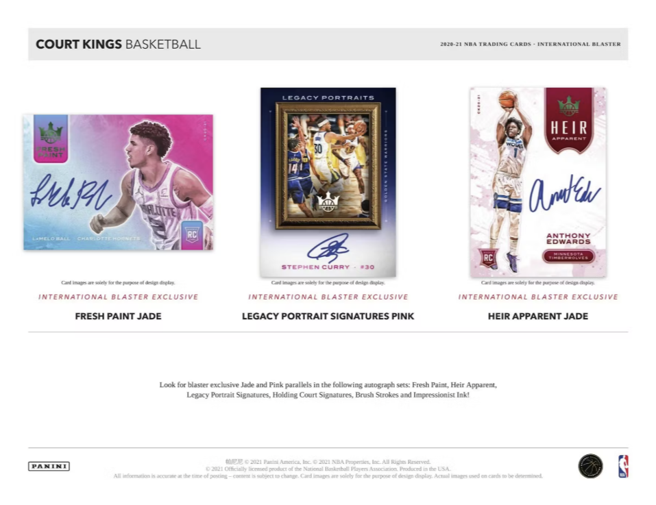 2020-21 Panini Court Kings Basketball International Blaster Box