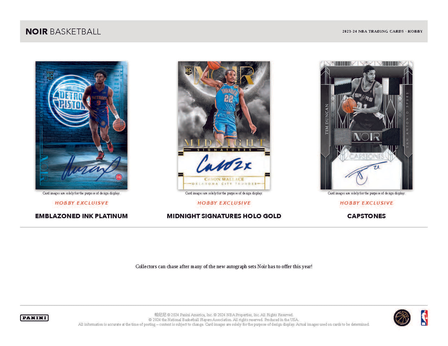 2023-24 Panini Noir Basketball Hobby Box