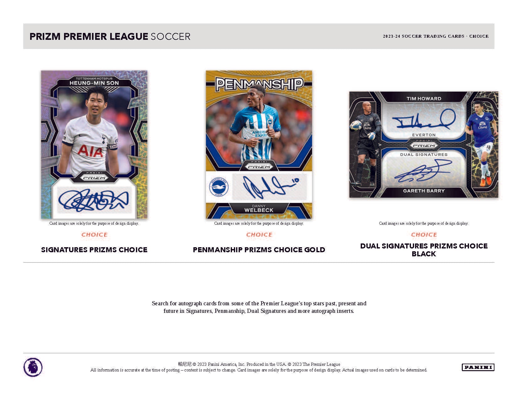 2023-24 Panini Prizm Choice EPL Soccer