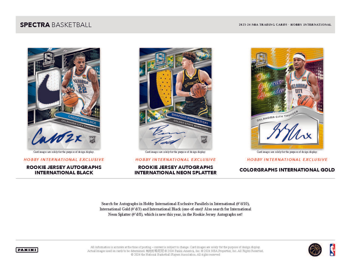 2023-24 Panini Spectra Basketball Hobby International Box