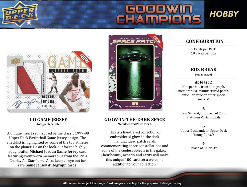 2023 Upper Deck Goodwin Champions Hobby