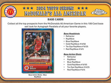 2024 Topps Chrome McDonald's All American Basketball Mega Box