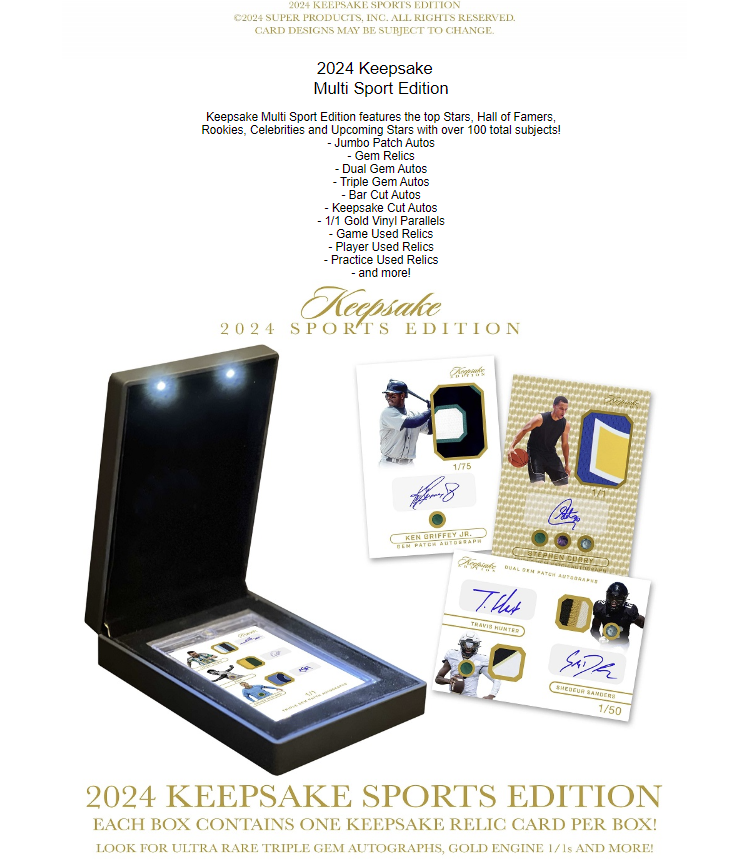 2024 Keepsake Sports Edition Hobby Box