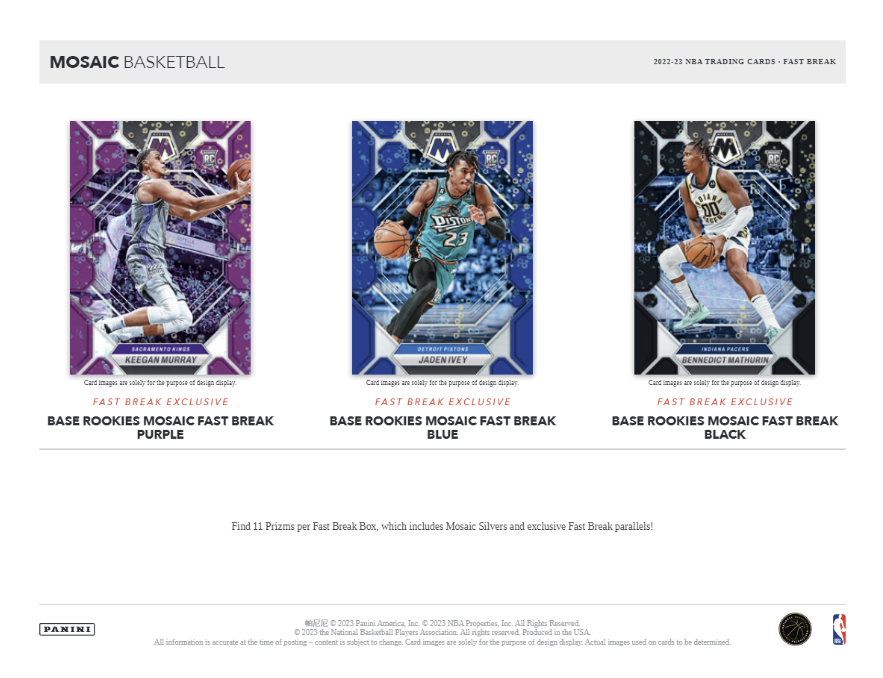 2022-23 Panini Mosaic Basketball Fast Break Box