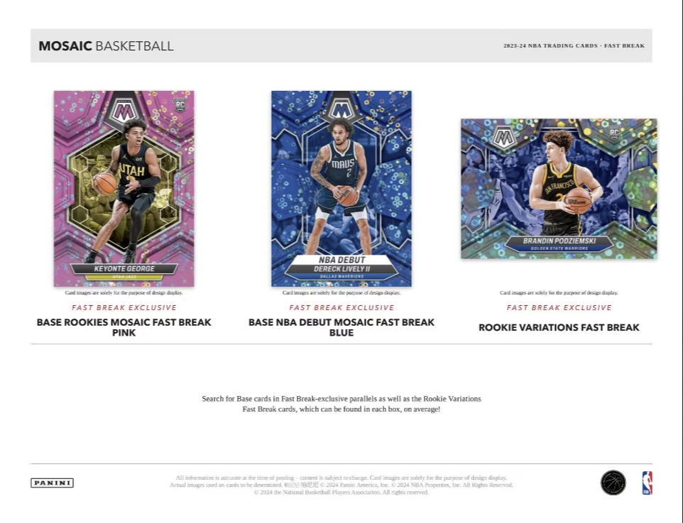 2023-24 Panini Mosaic Basketball Fast Break Box