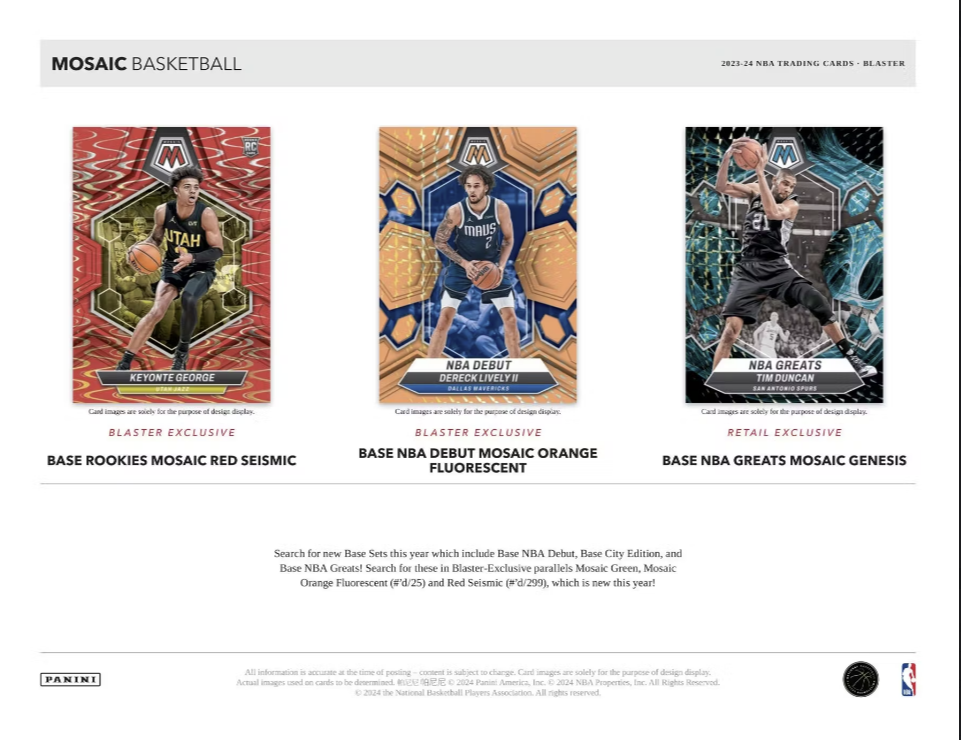 2023-24 Panini Mosaic Basketball Blaster Box