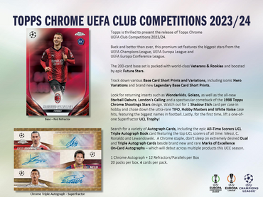 2023-24 Topps Chrome UEFA Club Competitions Hobby Box