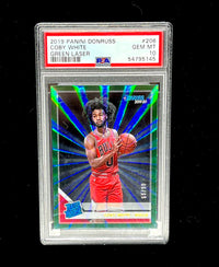 Coby White Panini Donruss 2019 Green Laser 55/99 PSA10