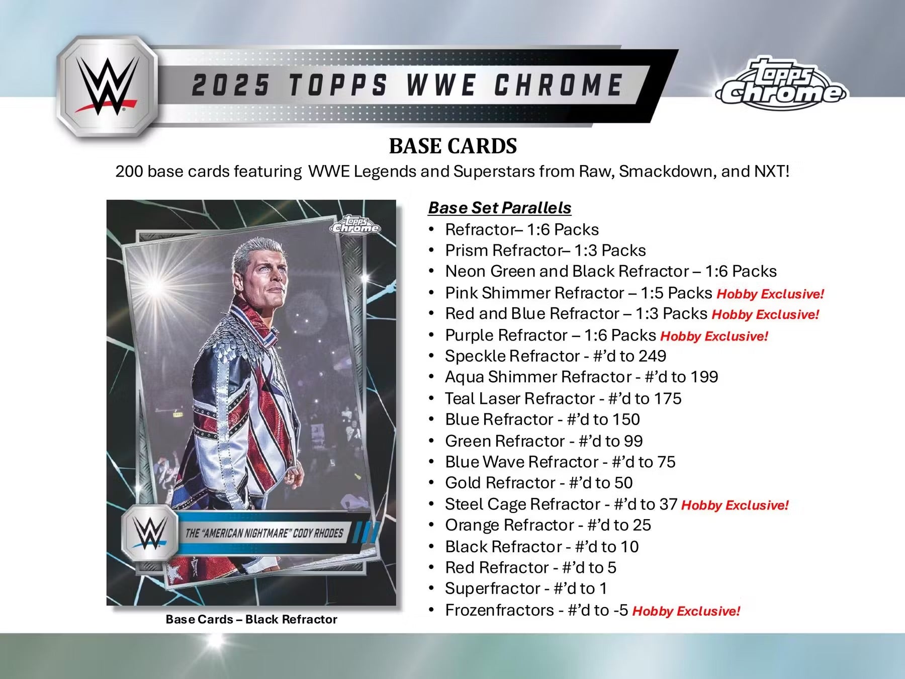 2025 Topps Chrome WWE Wrestling Hobby Box Sports Card Hong Kong Store