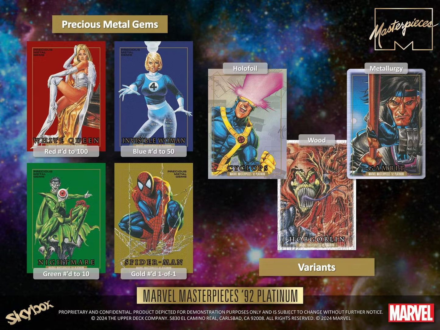 2024 Upper Deck Marvel Masterpieces 92 Platinum Hobby Box