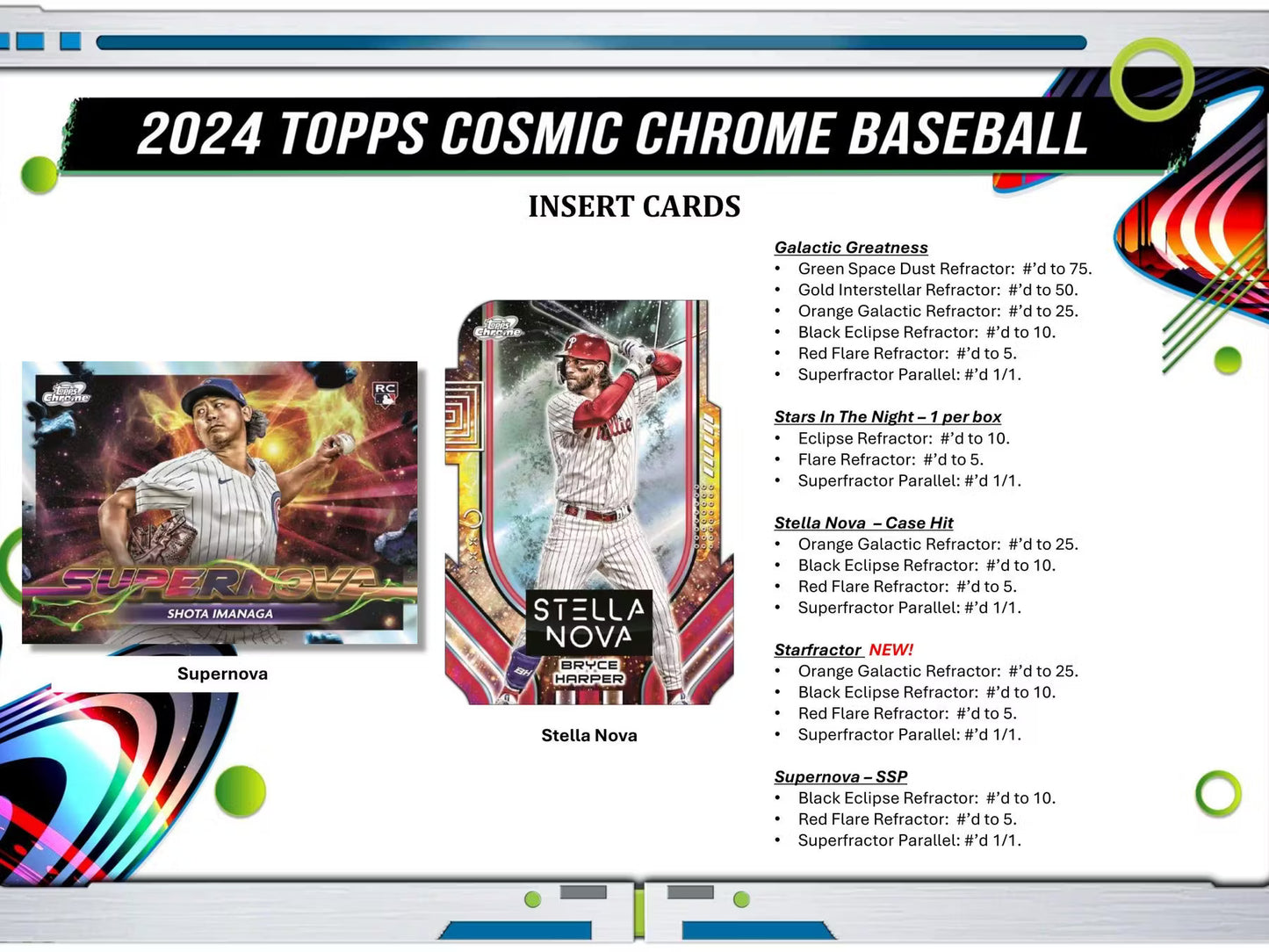 2024 Topps Cosmic Chrome Baseball Hobby Box