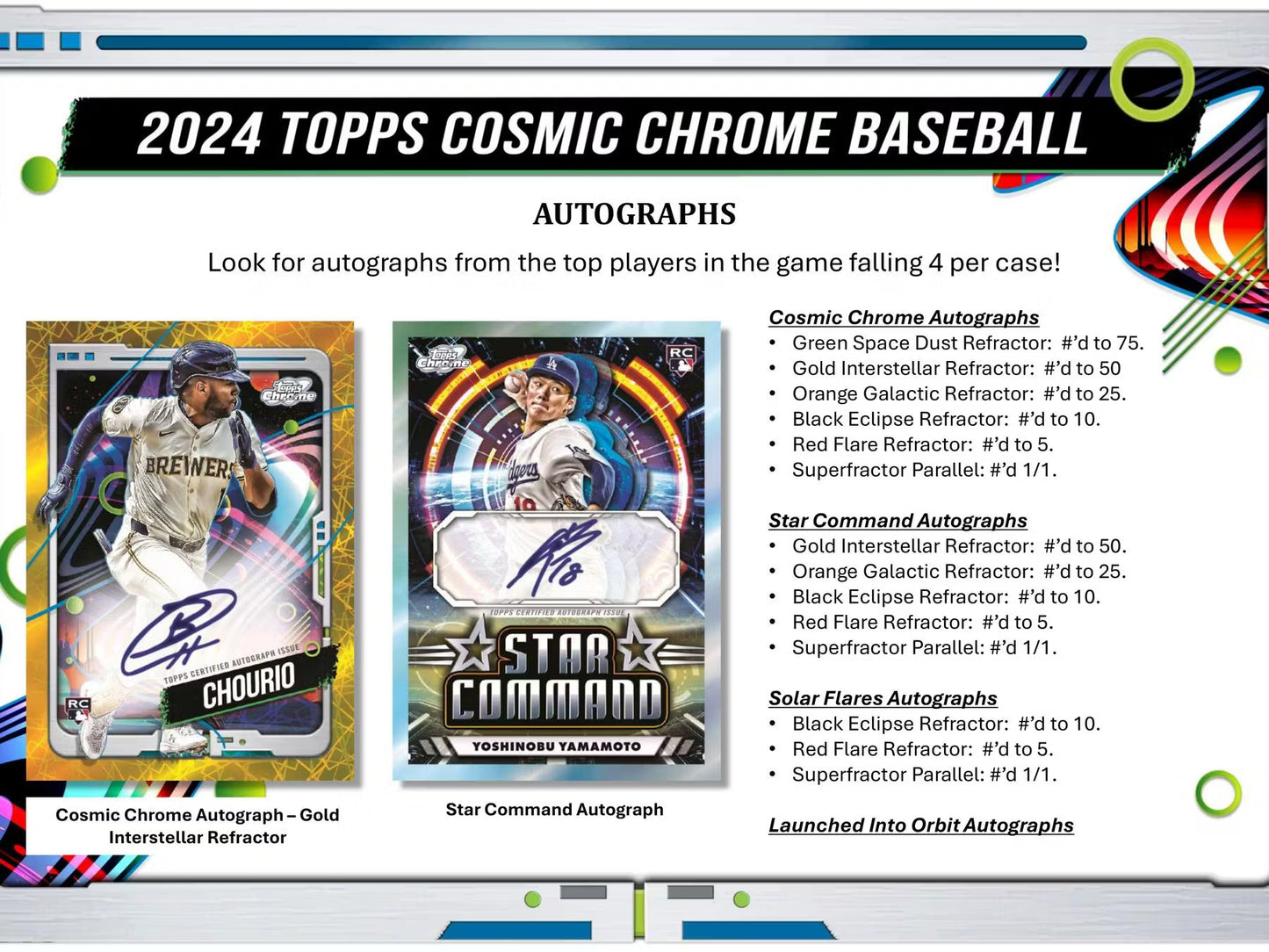 2024 Topps Cosmic Chrome Baseball Hobby Box