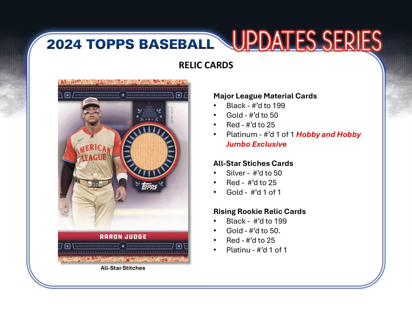 2024 Topps Update Series Baseball Hobby Box