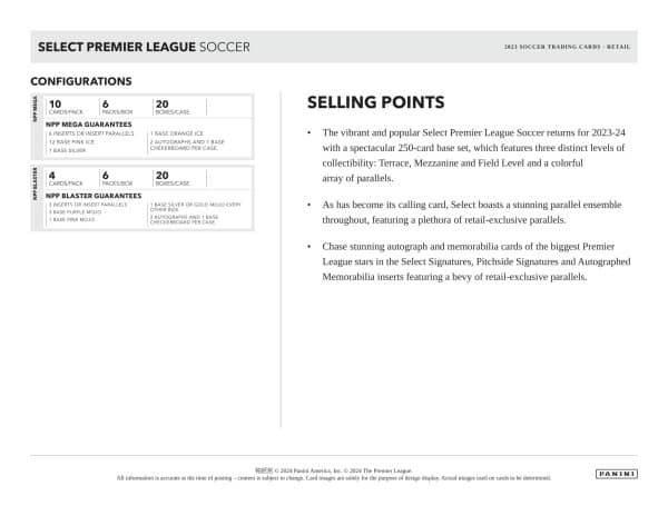 2023-24 Panini Select Premier League Soccer Blaster Box